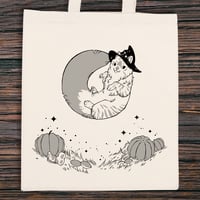 Image 1 of Witch Cat Tote Bag