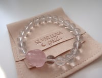 Image 2 of 温柔兔兔手链 clear quartz with bunny bracelet