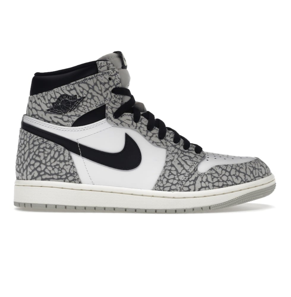 Jordan 1 white cement best sale