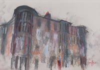 Tenement, Novar Drive - Pencil, Soft Pastels and Charcoal on Paper 