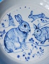 Rabbit Meadow Platter Bowl