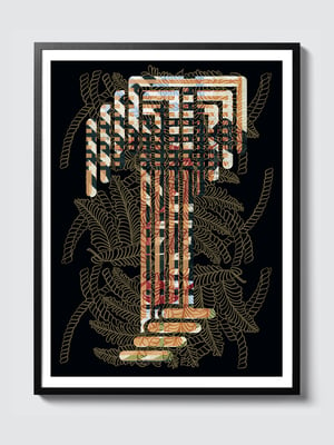 LETTER T – BLACK > 12 x 18 high-end print – numbered and signed – 3 sizes available 