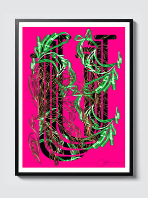 LETTER U – MAGENTA > 12 x 18 high-end print – numbered and signed – 3 sizes available 