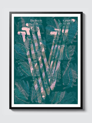 LETTER V – GREEN > 12 x 18 high-end print – numbered and signed – 3 sizes available 