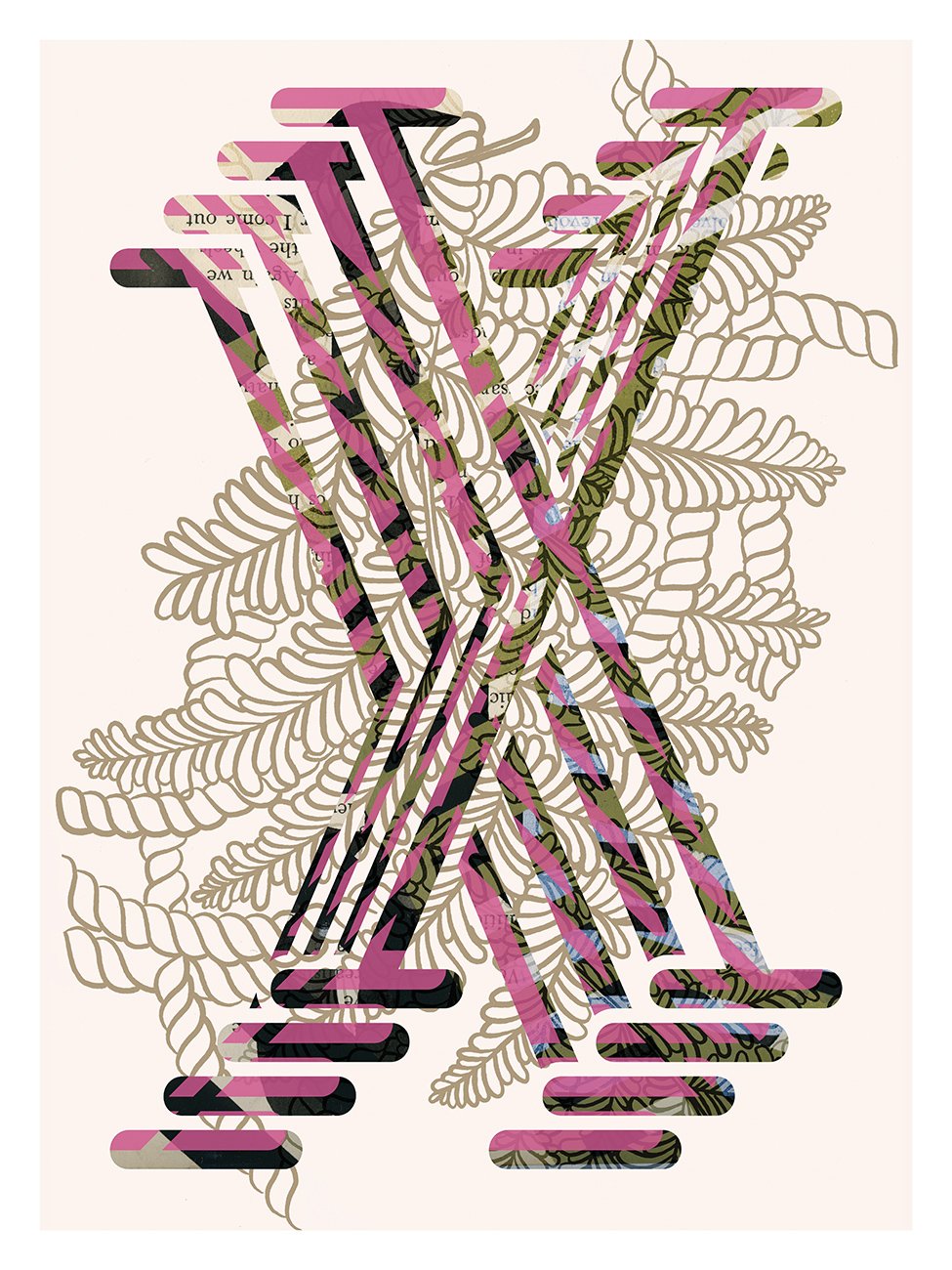 LETTER X – WHITE > 12 x 18 high-end print – numbered and signed – 3 sizes available 
