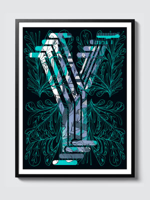 LETTER Y – BLACK > 12 x 18 high-end print – numbered and signed – 3 sizes available 
