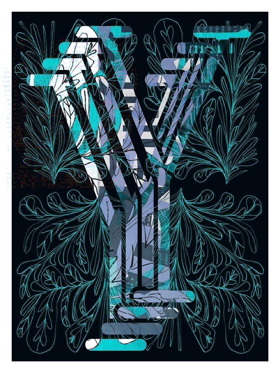 LETTER Y – BLACK > 12 x 18 high-end print – numbered and signed – 3 sizes available 
