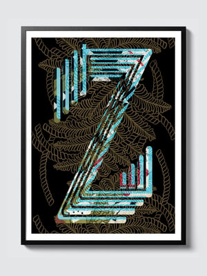 LETTER Z – BLACK > 12 x 18 high-end print – numbered and signed – 3 sizes available 