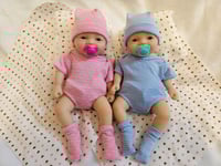 Image 1 of 7" Boy, Girl Micro Preemie Full Body Silicone Baby Doll "Leo""Luna" Lifelike Mini Reborn Doll Surpri