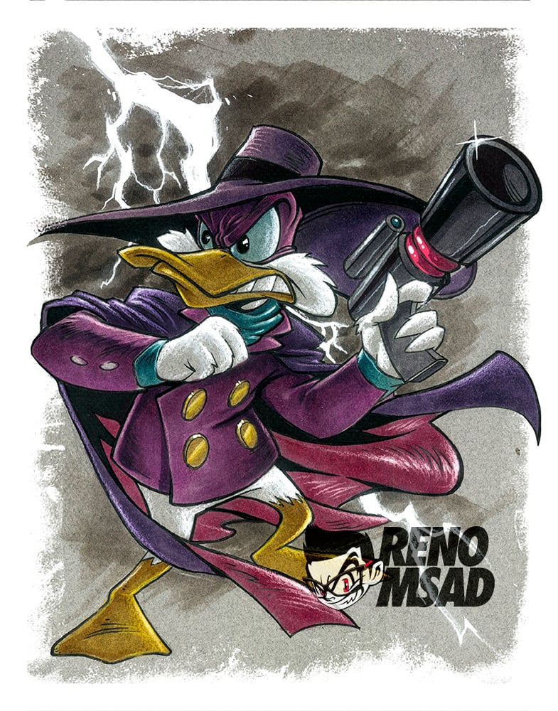 Image of DARKWING DUCK 11x14