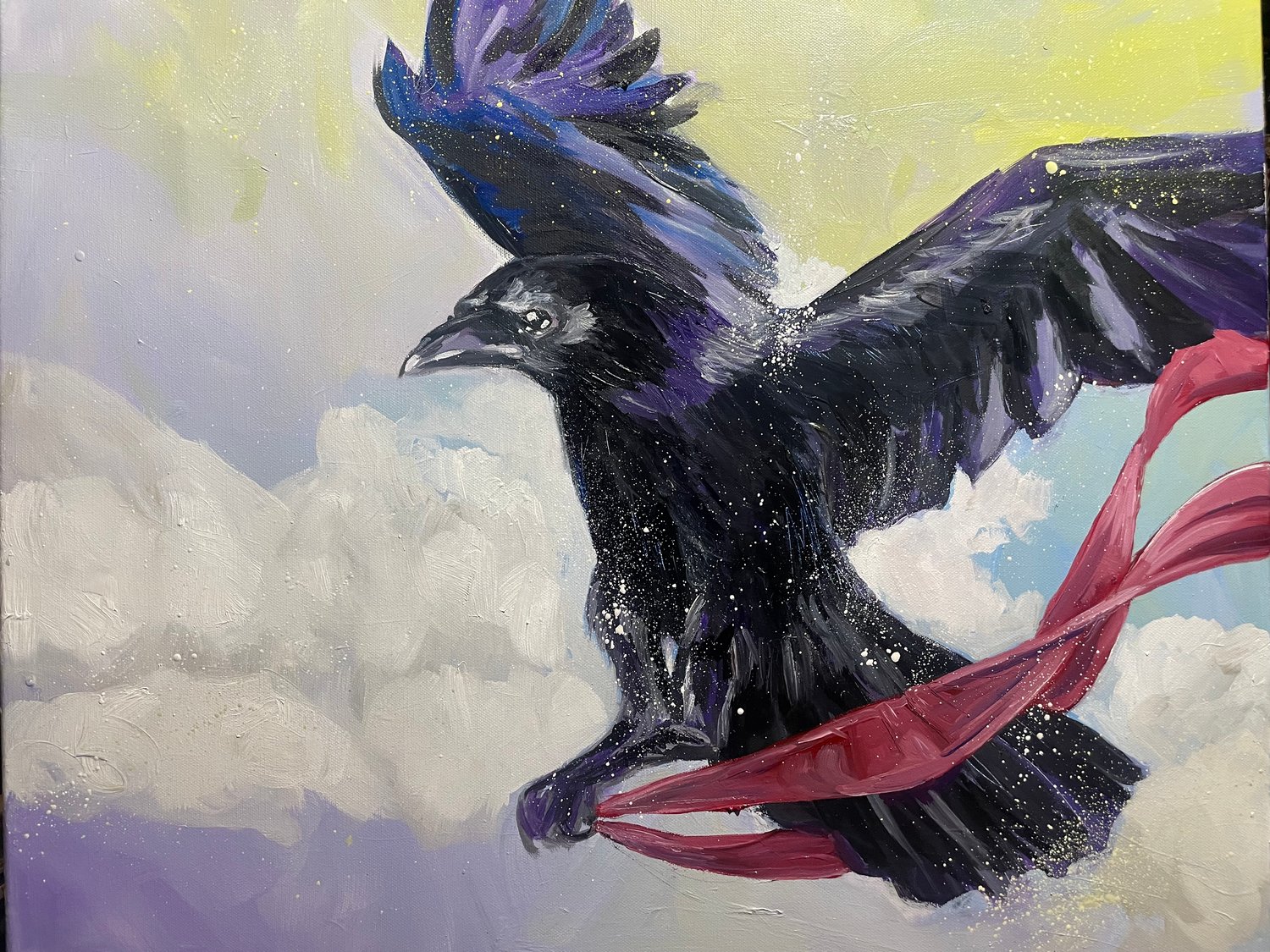 Painting - Crow Calendar - March - Nesting