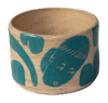 teal & marbled vessel