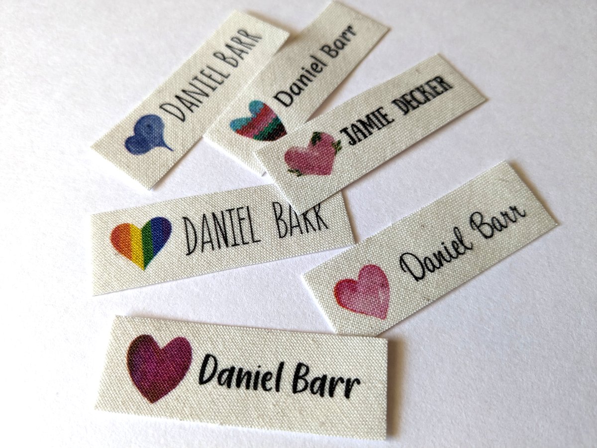 Watercolor Crystal Labels, Personalized Custom Labels for Handmade Items  With Your Text on 100% Organic Cotton, Clothing Tags 