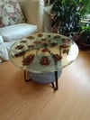Real Pinecone Custom Resin  End Table