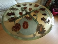 Image 3 of Real Pinecone Custom Resin  End Table