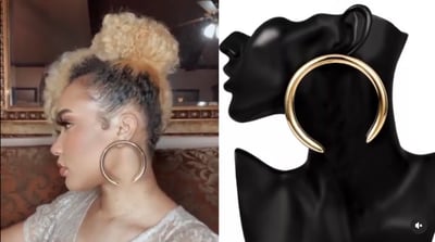 Image of Gold Open Round Hoop Earrings