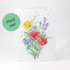 Booming Poppy Plantable Card - Seed Paper with Watercolor Poppies and Wildflowers