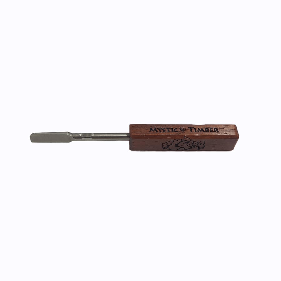 Image of Mystic Timber/PezBro Padauk Dab Tool with Titanium Blade Style Tip