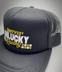 Image 2 of Black Unlucky Racing Hat