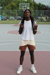 Image 3 of Beige + Brown Shorts