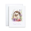 Hedgehog Birthday Card - Happy Birthday Card for Best Friend - Funny Birthday Watercolor Card