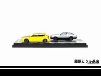 Image 3 of 1:64 Toyota AE86 Zenki Hatch & Honda Civic Type R EK9 Diecast Model Car