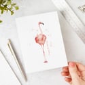 Flamingo Fun: Pink Flamingo Birthday Card - Tropical Birthday Greeting - Pink Flamingo Art