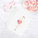 Flamingo Fun: Pink Flamingo Birthday Card - Tropical Birthday Greeting - Pink Flamingo Art