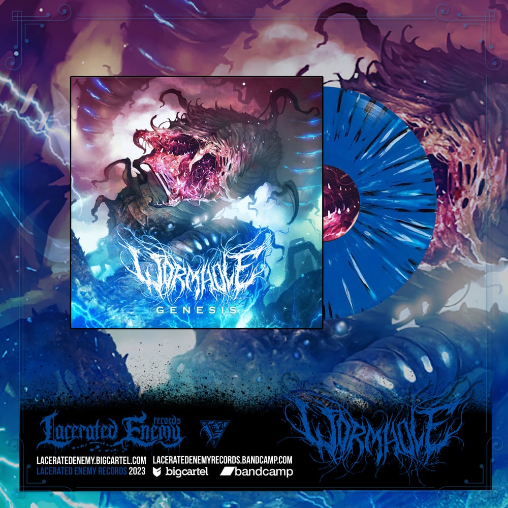 WORMHOLE - Genesis - Blue/black/white splatter LP