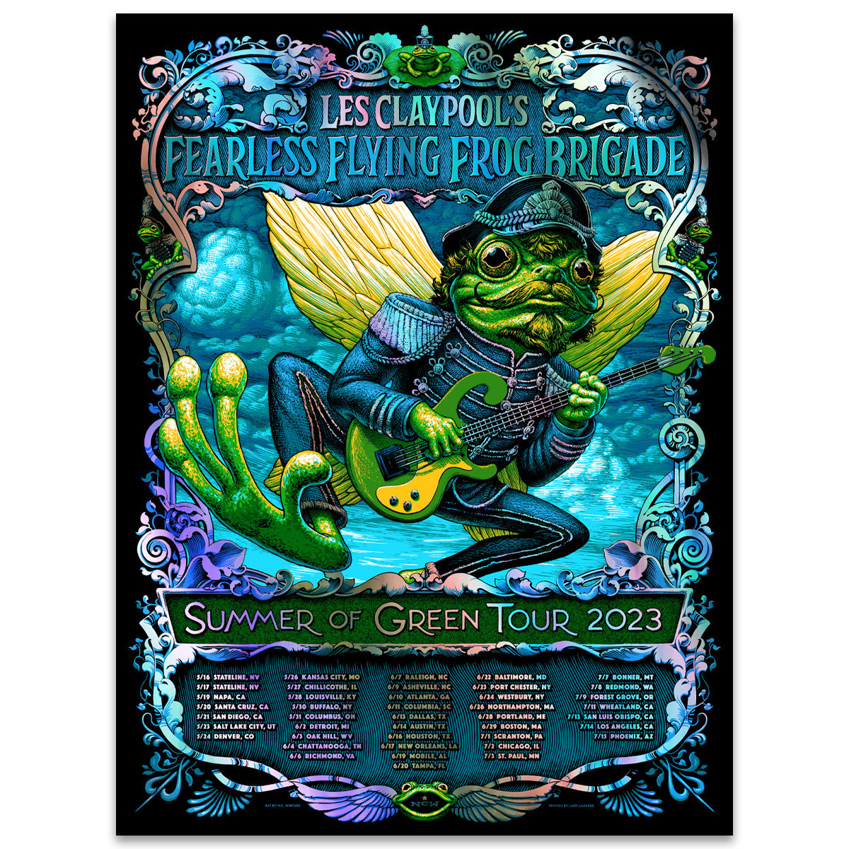 Les Claypool Fearless Flying Frog Brigade posters N.C. Winters