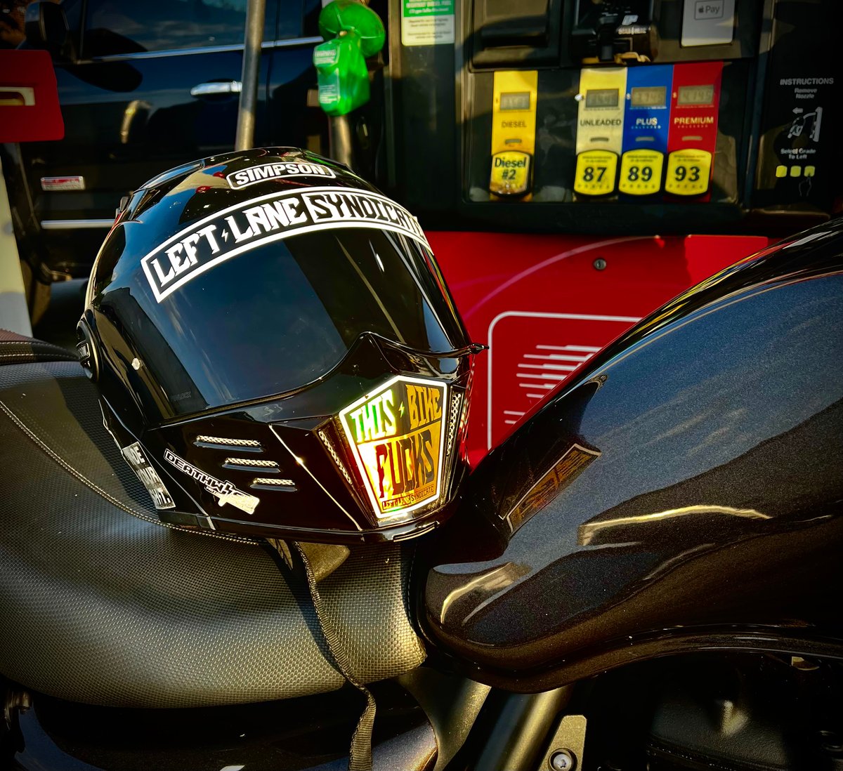 Motorcycle Simpson Helmet Stickers This Bike Fucks Sticker Packs