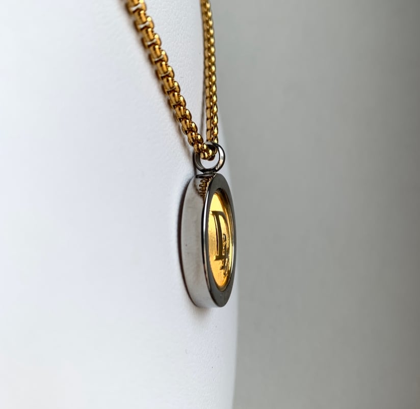Image of Up-cycled Dior button necklace