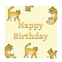 Orange Cats - Greetings Card