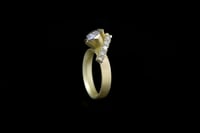 Image 3 of Contemporary gold ring set with salt and pepper diamonds