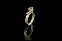 Image 4 of Contemporary gold ring set with salt and pepper diamonds
