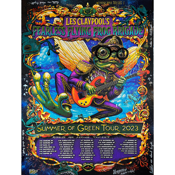 Image of Flying Frog Brigade hand embellished posters