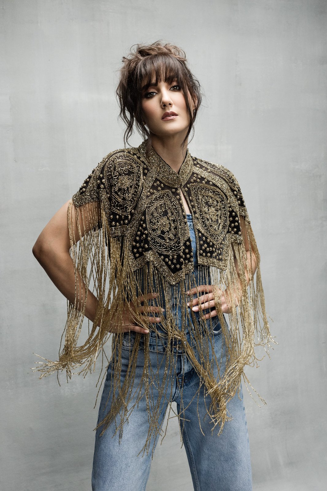 Acka cape fringe tops（acka cape fringe tops シャツ⁄ブラウス