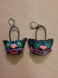 Image 1 of Black Cat - Trick or Treat Bucket earrings 