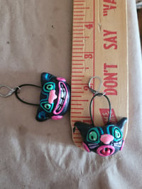 Image 4 of Black Cat - Trick or Treat Bucket earrings 