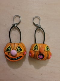 Image 1 of Jack-o-lantern - Trick or Treat Bucket earrings 