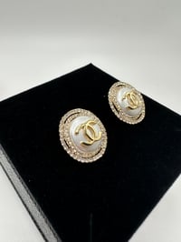 Image 2 of Coco Chanel White Gold Studs