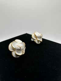 Image 3 of Vintage Coco Chanel Flower Earrings