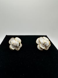 Image 1 of Vintage Coco Chanel Flower Earrings