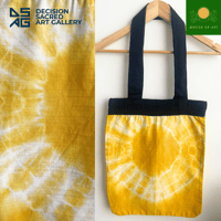 Image 1 of Yellow Adire Tote Bag : Decision Sacred Art Gallery