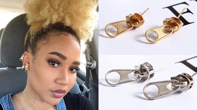Image of Unique Zipper Earrings