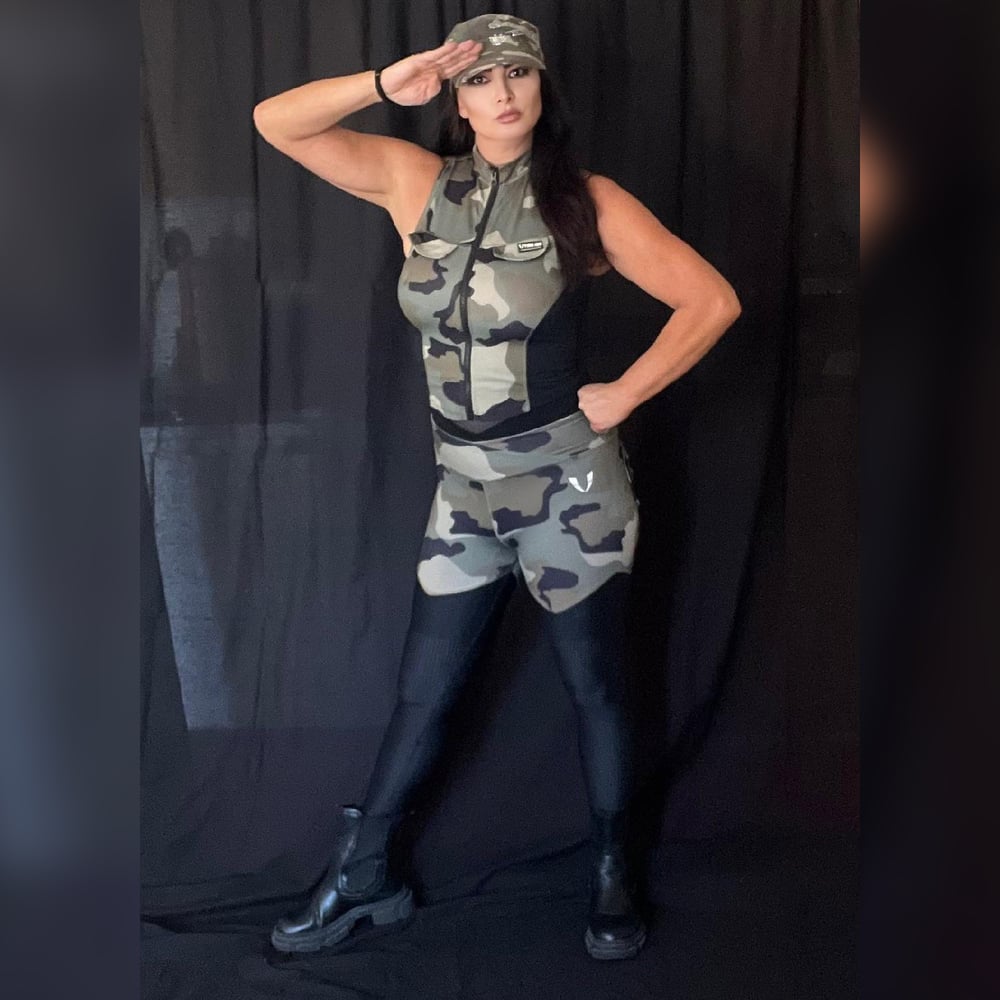 Worn Camo Fitness Outfit + Boots + Socks + Free Kiss Card & Signed 8x10