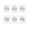 Winter wonderland card set with woodland animals and wreath, Holiday boxed cards