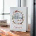 Winter wonderland card set with woodland animals and wreath, Holiday boxed cards