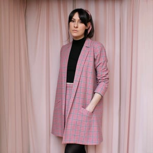 Image of The Phuncle Jacket- Pink wool check