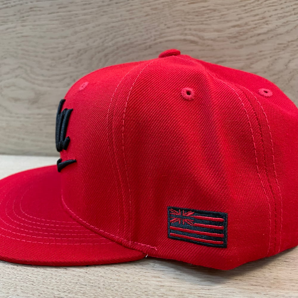 Image of Aloha Waukee Red Black Snapback